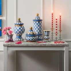 Bands Dinner Candles - Red - Set Of 2