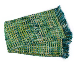 Basket Weave Throw - Peacock