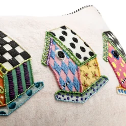 Bird House Lumbar Pillow