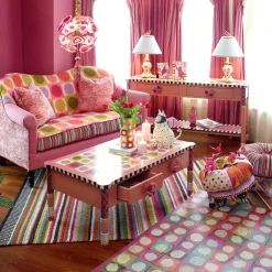 Bleeding Hearts Footstool