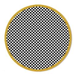 Check It Out Rug - 6' Round - Gold