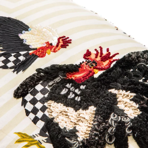 Chicken And Rooster Lumbar Pillow