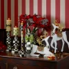 Christmas Tree Pillar Candle - 4" - Red & Green