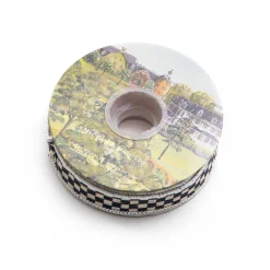Courtly Check 1" Ribbon - Ivory