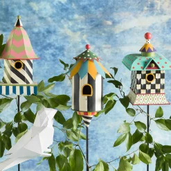 Courtly Check Birdhouse Stake