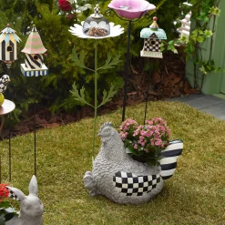 Courtly Check Birdhouse Stake