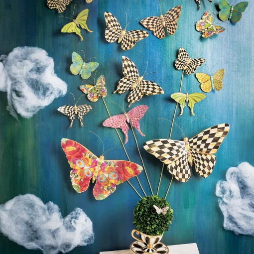 Courtly Check Butterfly Wall Decor