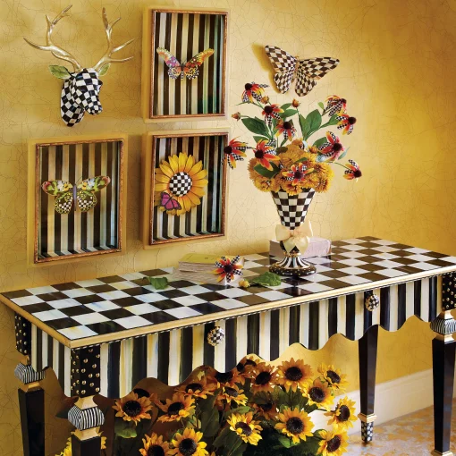 Courtly Check Butterfly Wall Decor