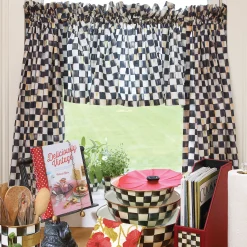 Courtly Check Cafe Curtains - Set Of 2