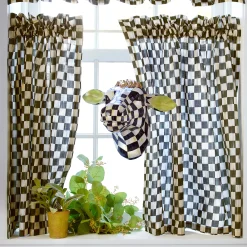 Courtly Check Cafe Curtains - Set Of 2