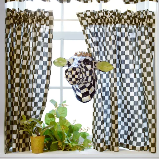 Courtly Check Cafe Curtains - Set Of 2