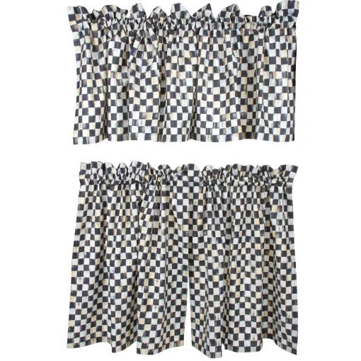 Courtly Check Cafe Curtains - Set Of 2