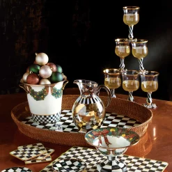 Courtly Check Cork Back Coasters - Set Of 4