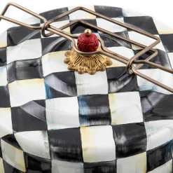 Courtly Check Enamel Cake Carrier