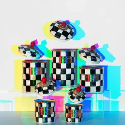 Courtly Check Enamel Canister - Mini