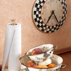 Courtly Check Enamel Clock