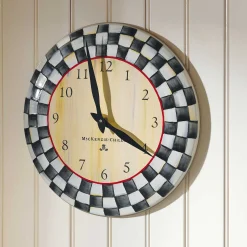 Courtly Check Enamel Clock