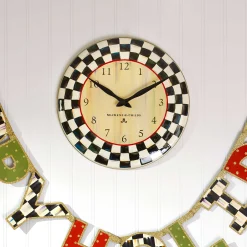 Courtly Check Enamel Clock