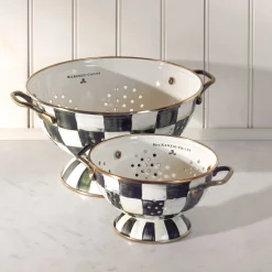 Courtly Check Enamel Colander - Large