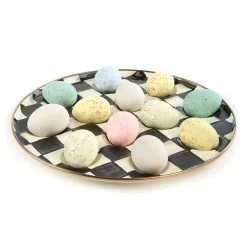 Courtly Check Enamel Egg Plate