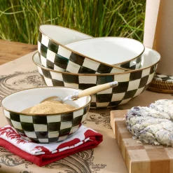 Courtly Check Enamel Everyday Bowl - Extra Large