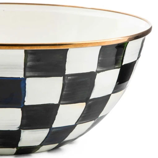 Courtly Check Enamel Everyday Bowl - Large