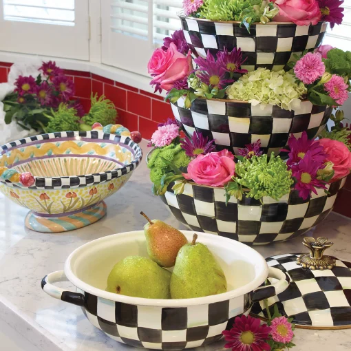 Courtly Check Enamel Everyday Bowl - Large