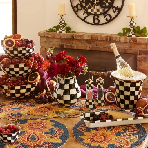 Courtly Check Enamel Everyday Bowl - Large