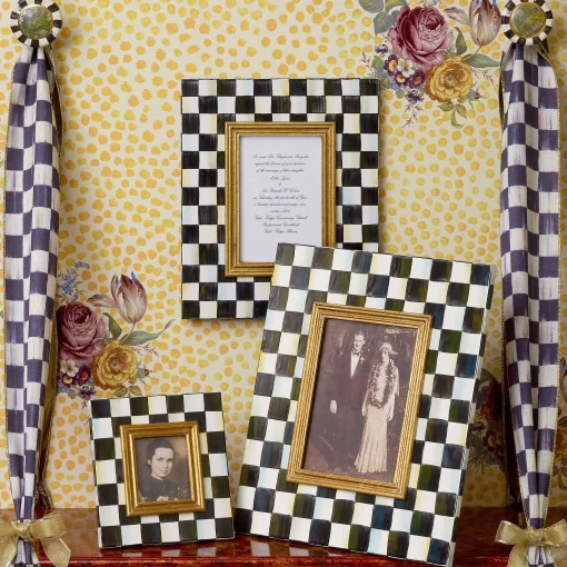 Courtly Check Enamel Frame - 5" X 7"