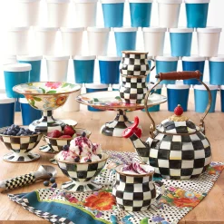 Courtly Check Enamel Ice Cream Dish