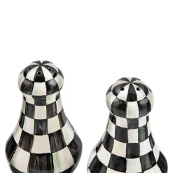 Courtly Check Enamel Large Salt & Pepper Shakers