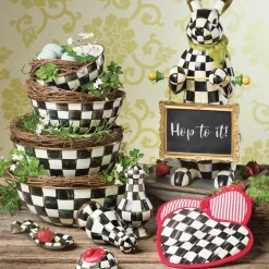 Courtly Check Enamel Large Salt & Pepper Shakers