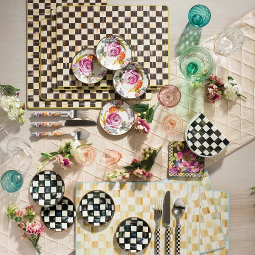 Courtly Check Enamel Napkin Holder