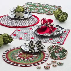 Courtly Check Enamel Petal Salad/Dessert Plate