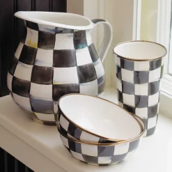 Courtly Check Enamel Pitcher