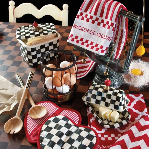 Courtly Check Enamel Recipe Box
