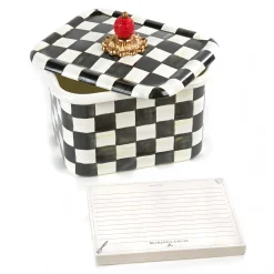 Courtly Check Enamel Recipe Box