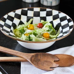 Courtly Check Enamel Salad Serving Set