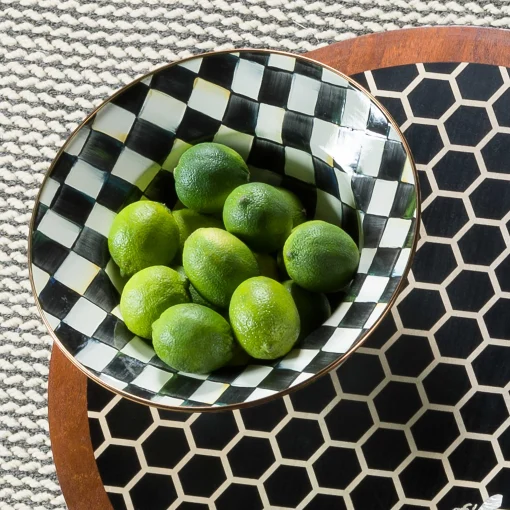Courtly Check Enamel Serving Bowl