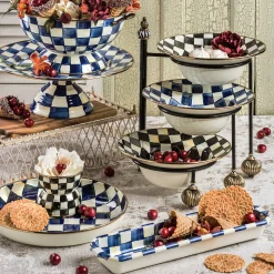 Courtly Check Enamel Serving Bowl