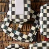 Courtly Check Enamel Switch Plate - Double Rocker
