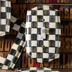 Courtly Check Enamel Switch Plate - Single Toggle