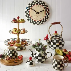 Courtly Check Enamel Three Tier Sweet Stand