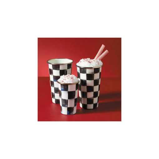 Courtly Check Enamel Tumbler - 10 Ounce