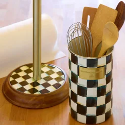 Courtly Check Enamel Utensil Holder