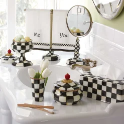 Courtly Check Enamel Vanity Mirror