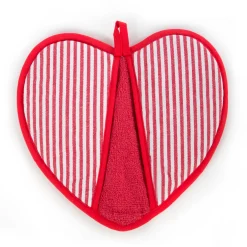 Courtly Check Heart Potholder
