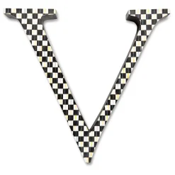 Courtly Check Letter - V