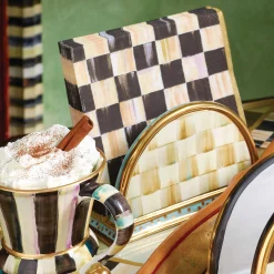 Courtly Check Paper Napkins - Luncheon - Gold