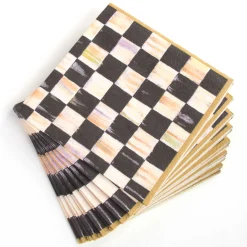 Courtly Check Paper Napkins - Luncheon - Gold